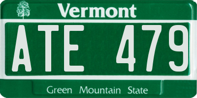 VT license plate ATE479