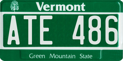 VT license plate ATE486