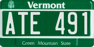 VT license plate ATE491