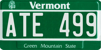 VT license plate ATE499