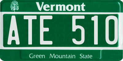 VT license plate ATE510