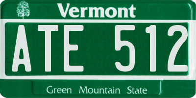 VT license plate ATE512
