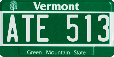 VT license plate ATE513