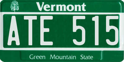 VT license plate ATE515