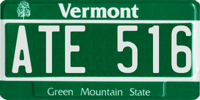 VT license plate ATE516