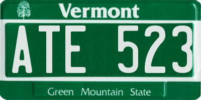 VT license plate ATE523