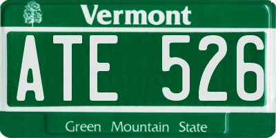 VT license plate ATE526