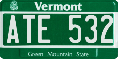 VT license plate ATE532