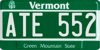 VT license plate ATE552
