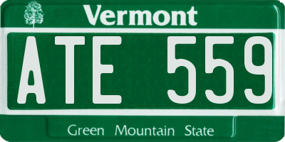 VT license plate ATE559