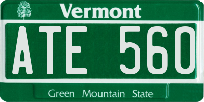 VT license plate ATE560
