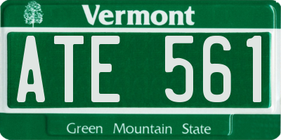 VT license plate ATE561