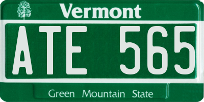 VT license plate ATE565