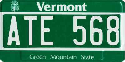 VT license plate ATE568