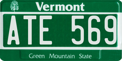 VT license plate ATE569