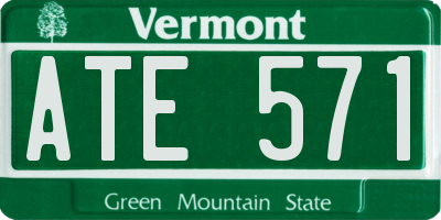 VT license plate ATE571