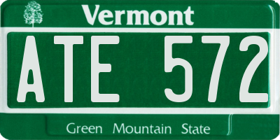 VT license plate ATE572