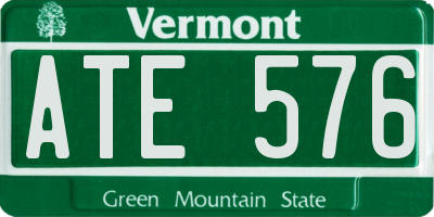 VT license plate ATE576