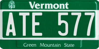 VT license plate ATE577