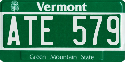 VT license plate ATE579