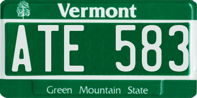 VT license plate ATE583