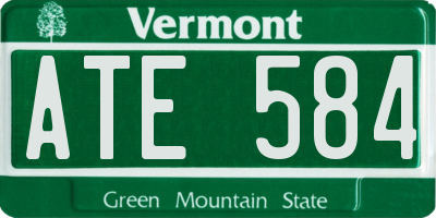 VT license plate ATE584