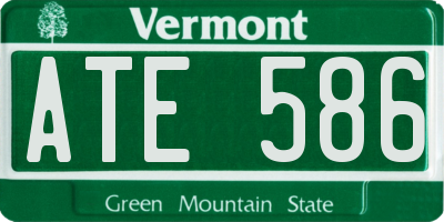 VT license plate ATE586