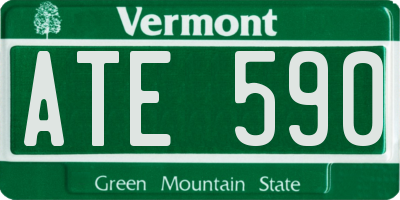 VT license plate ATE590