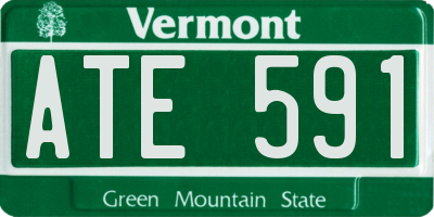 VT license plate ATE591
