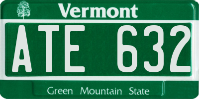 VT license plate ATE632