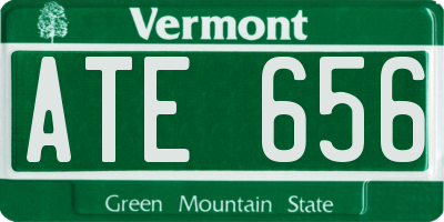 VT license plate ATE656