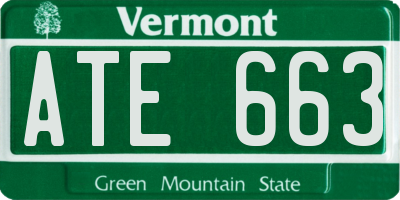VT license plate ATE663