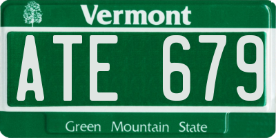 VT license plate ATE679