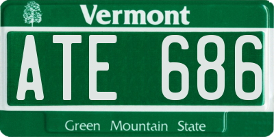 VT license plate ATE686