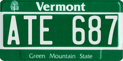 VT license plate ATE687