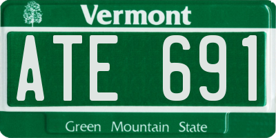 VT license plate ATE691
