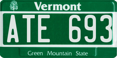 VT license plate ATE693