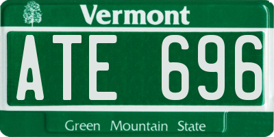 VT license plate ATE696