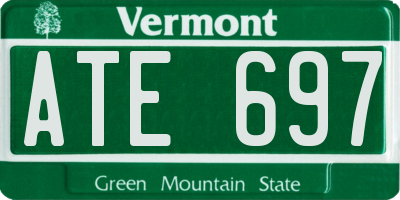 VT license plate ATE697