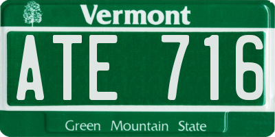 VT license plate ATE716