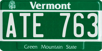 VT license plate ATE763
