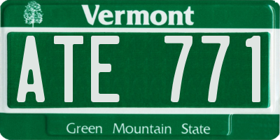 VT license plate ATE771