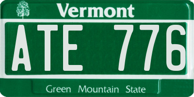 VT license plate ATE776