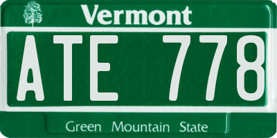 VT license plate ATE778