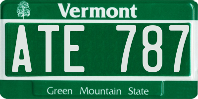 VT license plate ATE787