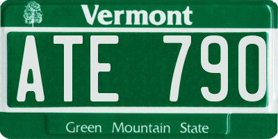 VT license plate ATE790