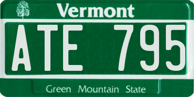 VT license plate ATE795