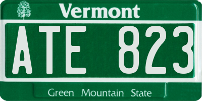 VT license plate ATE823