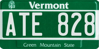 VT license plate ATE828