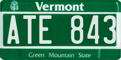 VT license plate ATE843
